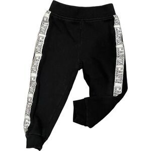 Calvin Klein Joggers Black Silver Sparkly Striped Sweatpants Size 2T